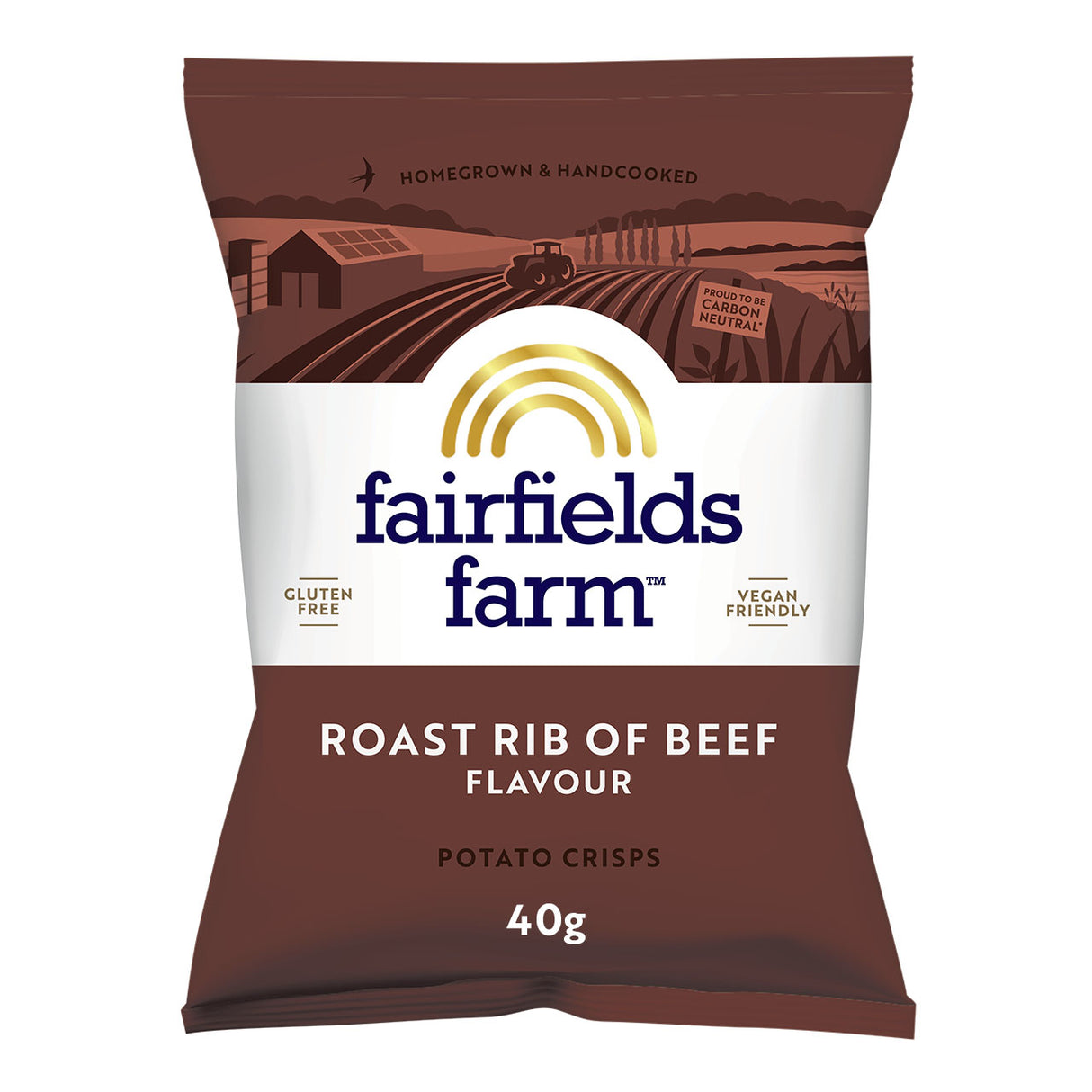 Fairfields Farm Roast Rib of Beef Crisps 40g (Box of 36)