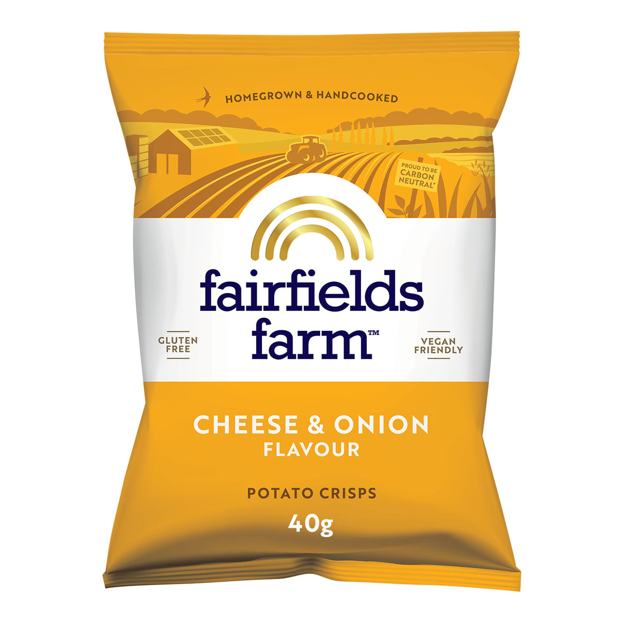 Fairfields Farm Cheese & Onion Crisps 40g (Box of 36)