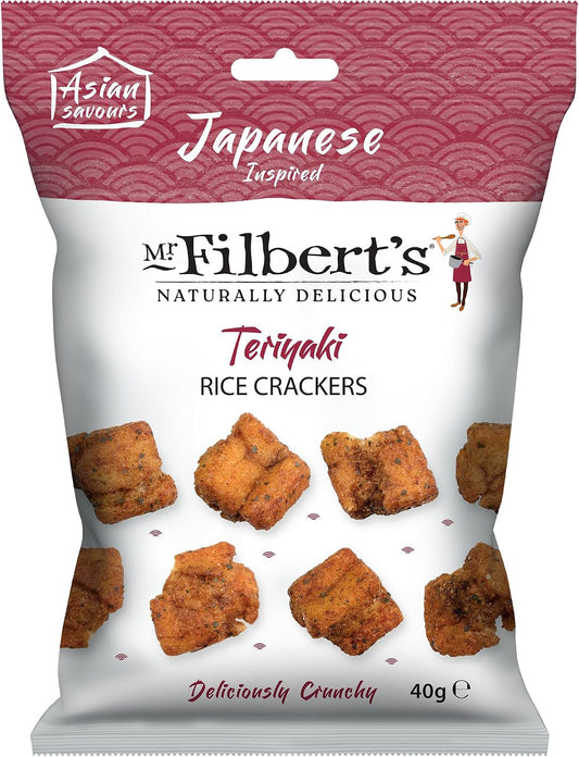 Mr Filbert's Teriyaki Rice Crackers 40g - (Box of 16)
