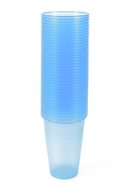 7oz / 180ml Blue Tint Plastic Disposable Water Cups - (Box of 1000)
