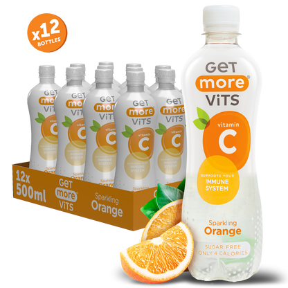 Get More Vits - Vitamin C Sparkling Orange 500ml (12 Pack)