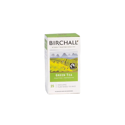 Birchall Tea - Individually Wrapped Green Tea Envelope Tea Bags (Box of 25)