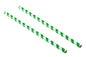 Biodegradable Green & White Paper Straws 8inch - 6mm Diameter (Pack of 250)