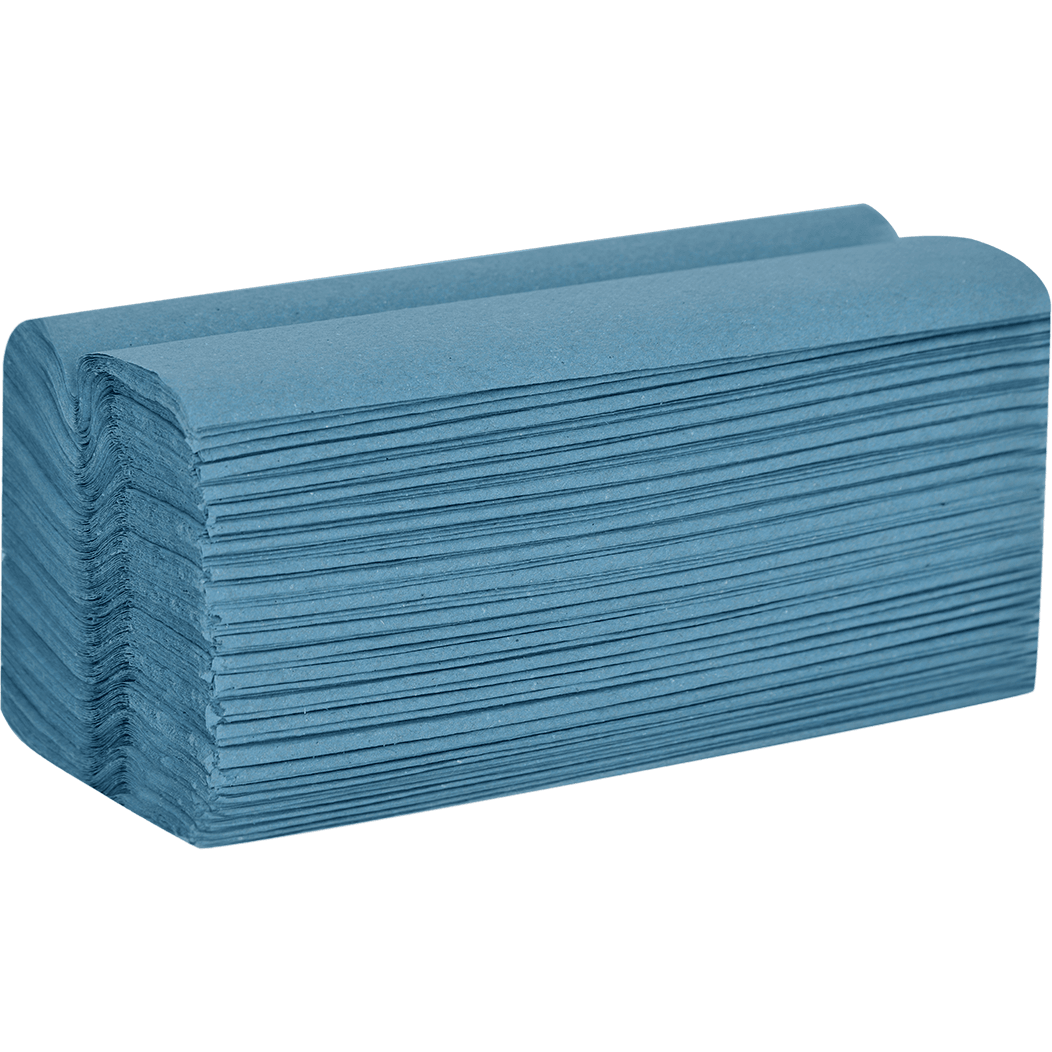 PRO C-Fold 1 Ply Blue Paper Towels - 22x31cm (1x2400) - Vending Superstore