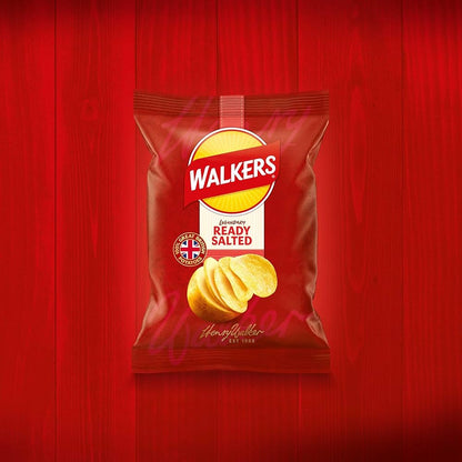 Walkers Crisps: Ready Salted - 32.5g (Box of 32)