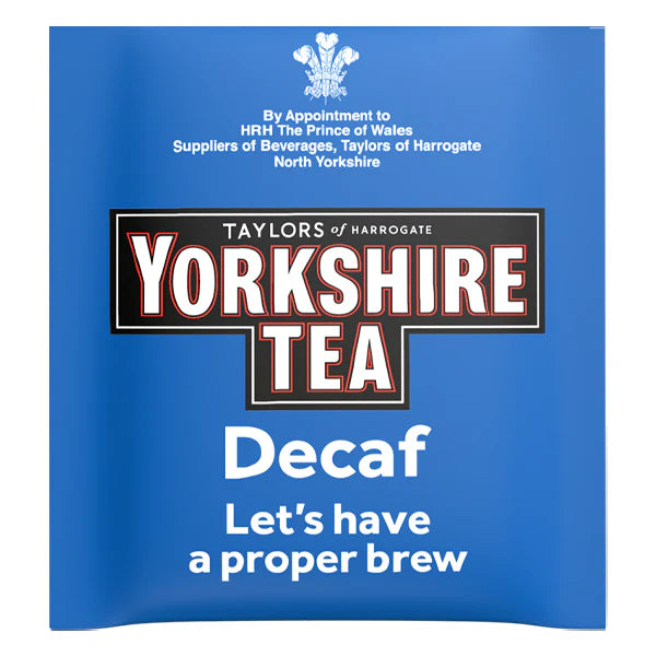 Yorkshire Tea Decaff Individually Wrapped Envelope Teabags (Box of 200)