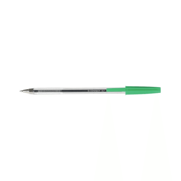 Q-Connect Ballpoint Pen Medium Green (Pack of 20) - Vending Superstore