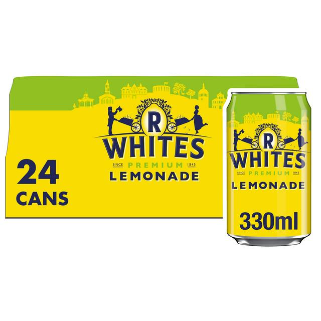 R Whites Lemonade Cans - 330ml (Pack of 24)