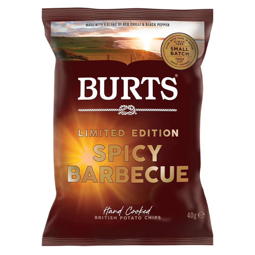 Burts Limited Edition Spicy Barbecue Crisps - 40g (Box of 20)