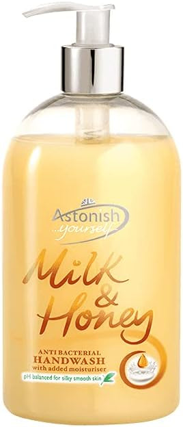 Astonish Antibacterial Handwash With Added Moisturiser - Milk & Honey - 500ml