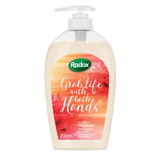 Radox Antibacterial Care + Nourish Handwash - Shea Butter & Ginger - 250ml