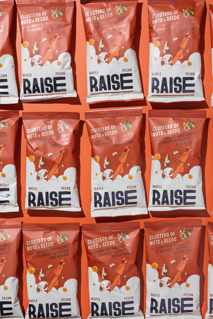 Raise Snacks Maple & Pecan Clusters of Nuts & Seeds - 35g (Pack of 12)