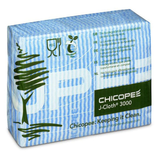 Chicopee J-Cloth 3000 Folded Blue - Pack of 50