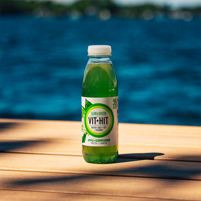 Vit-Hit Lean & Green: Apple+Elderflower - 500ml (Pack of 12)