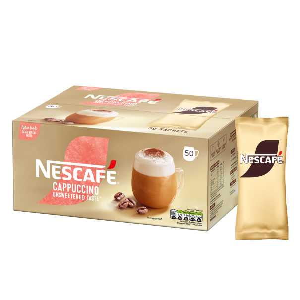 Nescafe Gold Cappuccino: Individual Coffee Stick Portions - Pack Of 50