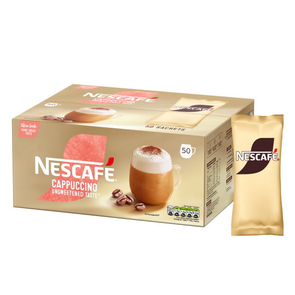 Nescafe Gold Cappuccino: Individual Coffee Stick Portions - (Box of 50)