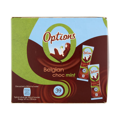 Options Mint Hot Chocolate Sachet Portions (Box of 30)