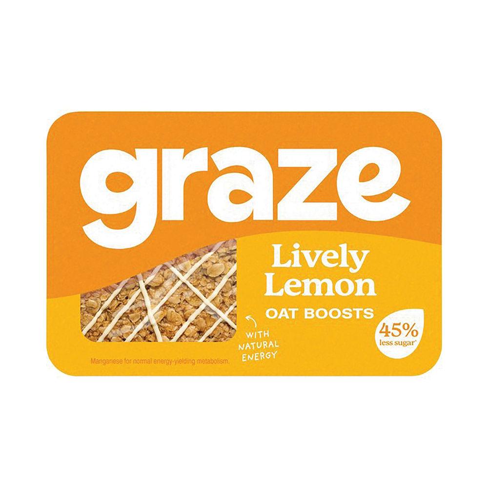 Graze Lively Lemon Flapjack Punnet (Pack of 9) - Vending Superstore