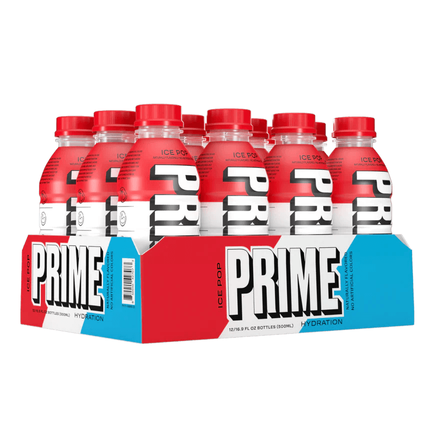 PRIME Hydration Ice Pop Bottles (12 Pack) 500ml x 12 - Vending Superstore