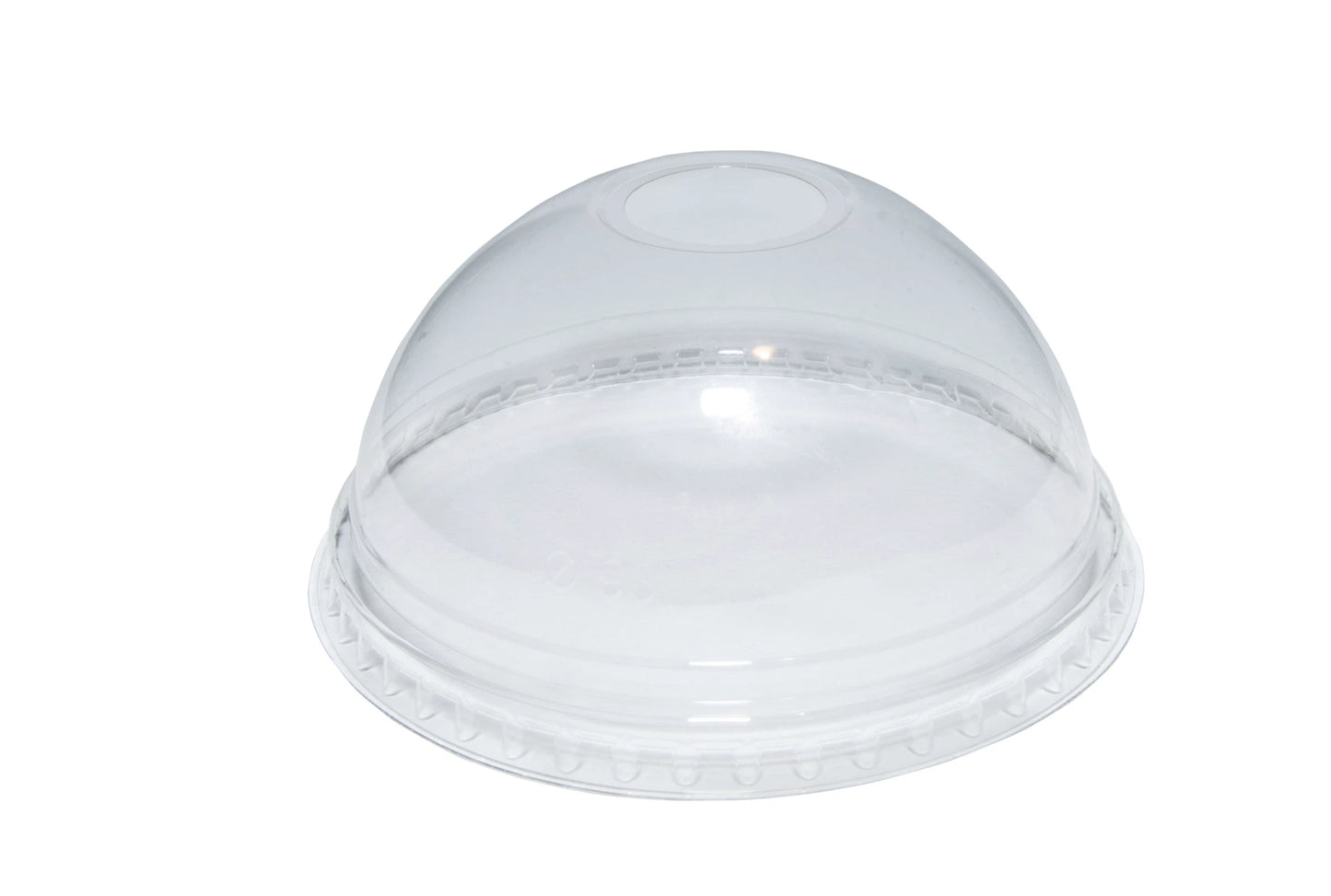 14oz/16oz/20oz Cold Cup Domed Lids with Straw Hole - rPET Smoothie Lids - Case of 1000