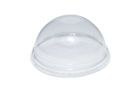 14oz/16oz/20oz Cold Cup Domed Lids with Straw Hole - rPET Smoothie Lids - Case of 1000
