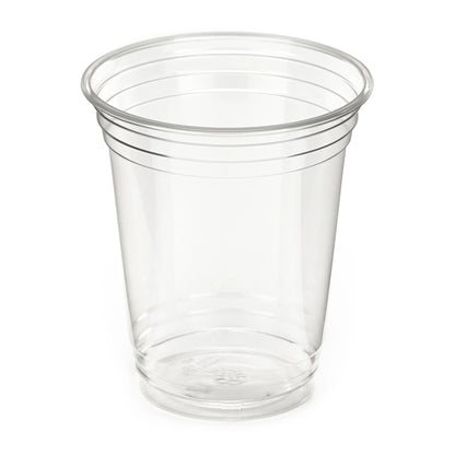 12oz Clear Plastic Cold Cups - rPET Smoothie Cups - Case of 1000