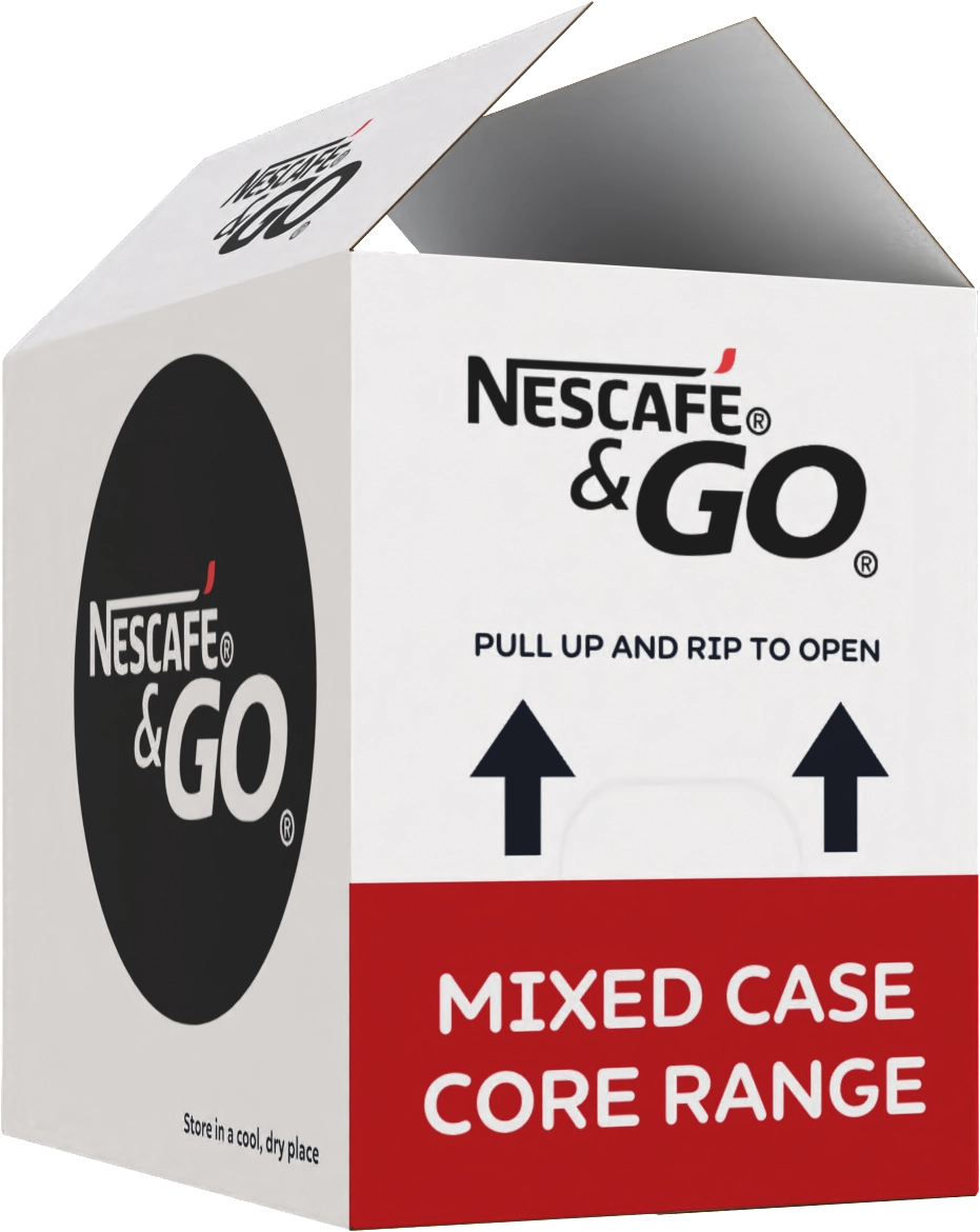 Nescafe & Go - Mixed Case Core Range - 12oz Foil Sealed Drinks (Pack of 60 Cups)