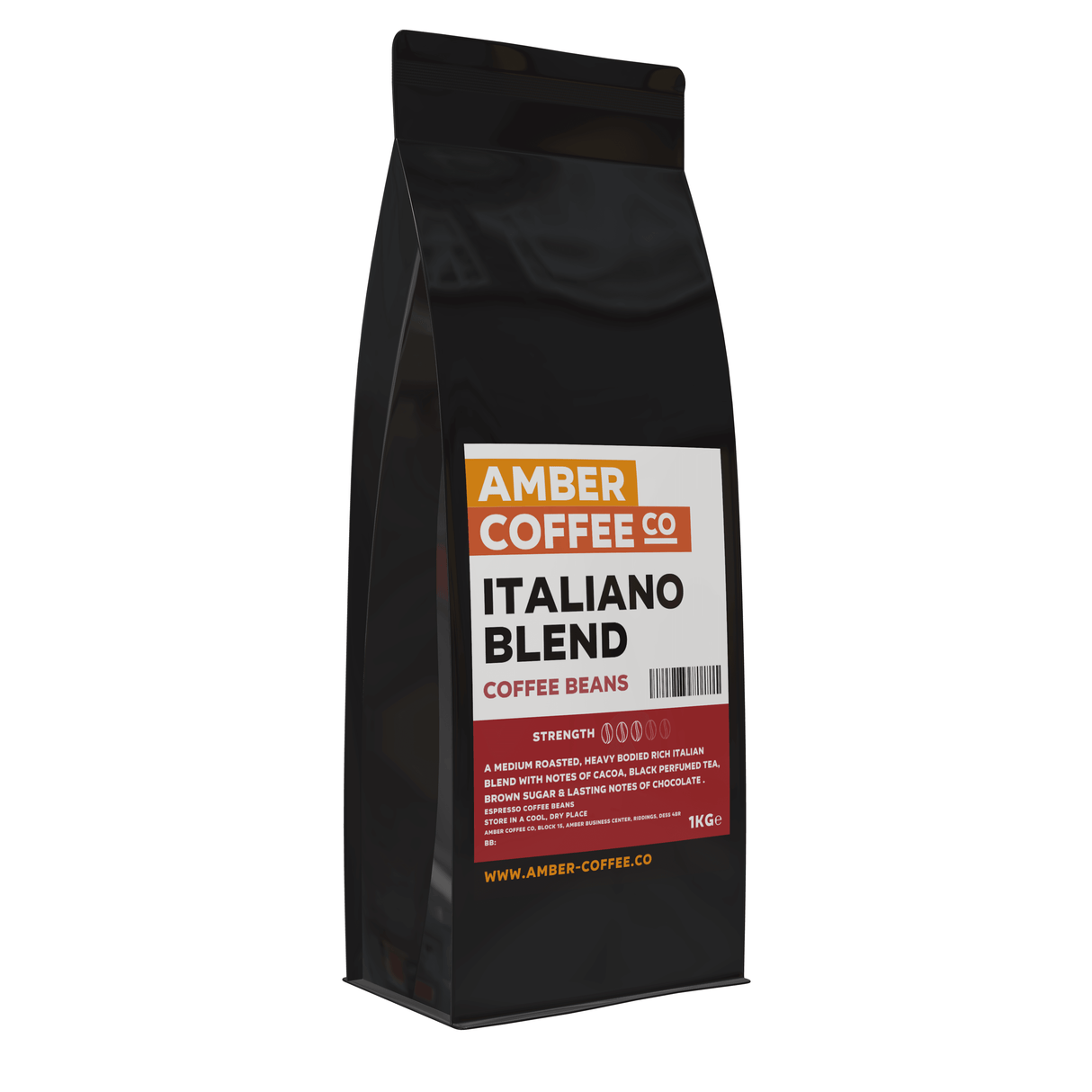 Amber Coffee Co - Italiano Blend - Premium Coffee Beans (Full Case or 1KG Bags) - Vending Superstore