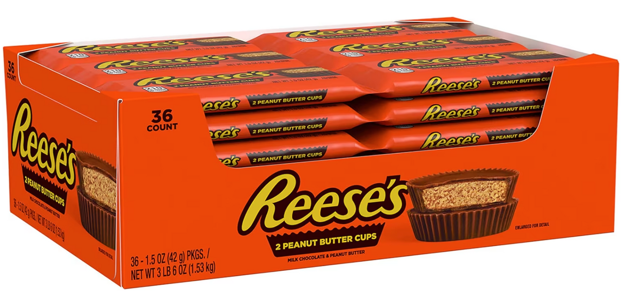 Reese's Peanut Butter Cups - 42g (Box of 36)