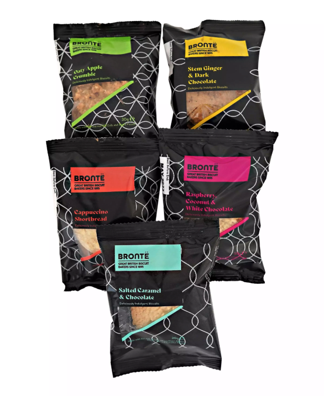 Bronte Luxury Mini Pack Assortment | Twinpacks | 5 Varieties | Individually Wrapped Biscuit Portions (Box of 100)