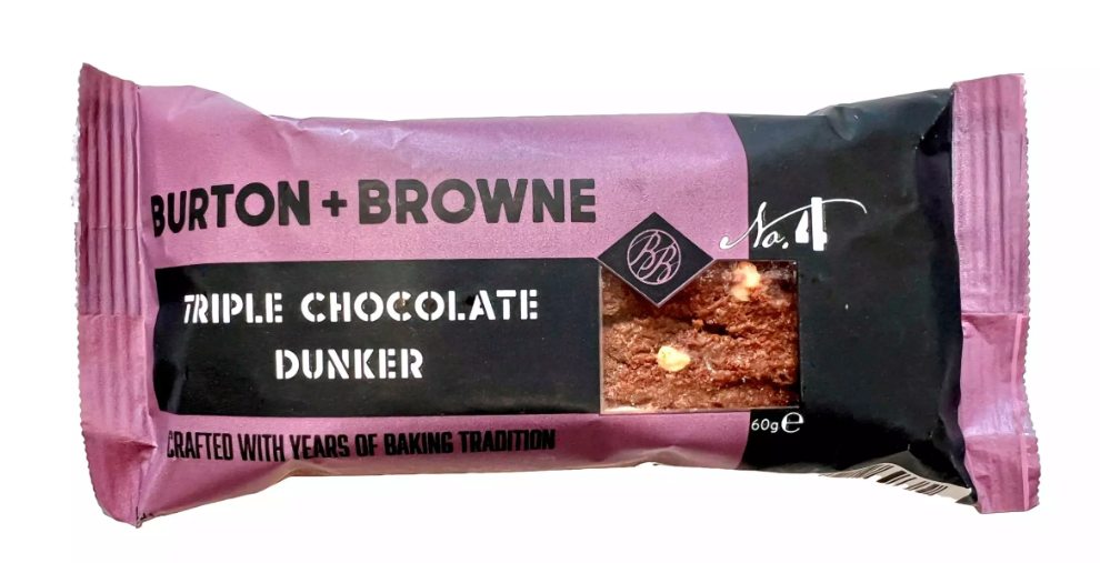 Burton & Browne Triple Chocolate Chip Dunker Biscuit Twinpacks (Box of 24)