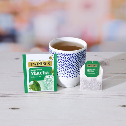 Twinings Superblends Super Green Matcha - Individually Wrapped Envelope Tea Bags - (Box of 20)