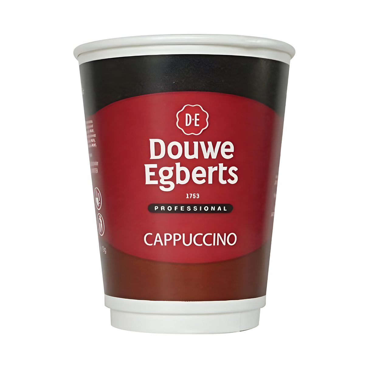 12oz Foil Sealed Drinks - Douwe Egberts Cappuccino -  Nescafe & Go Compatible (Pack of 10 Cups)