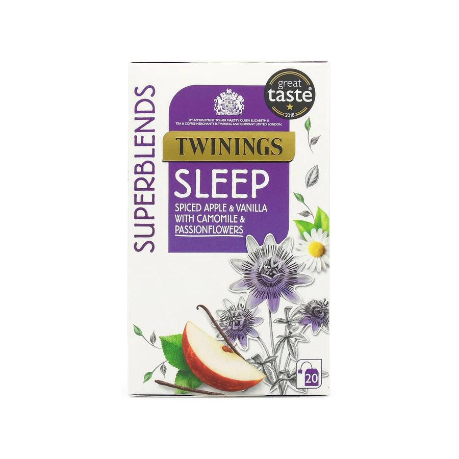 Twinings Tea: Superblends Sleep Spiced Apple & Vanilla with Camomile and Passionflowers Envelope Tea Bags - 20 Bags - Vending Superstore