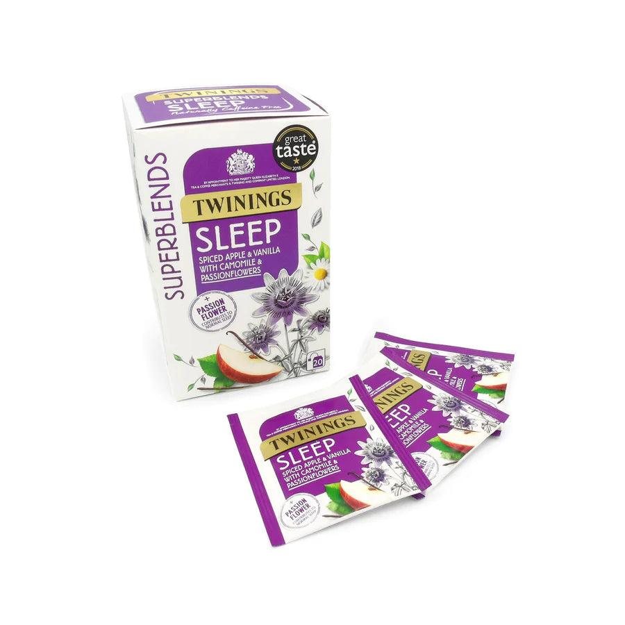 Twinings Tea: Superblends Sleep Spiced Apple & Vanilla with Camomile and Passionflowers Envelope Tea Bags - 20 Bags - Vending Superstore