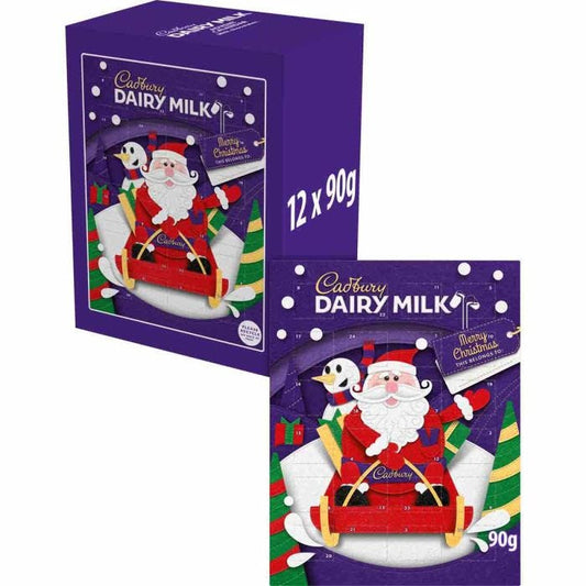 Cadbury Dairy Milk Advent Calendar 90g box of 12 outer case