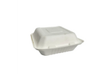 Moulded Fibre Clamshell Meal Box / Lunchbox - 8" Square (Case of 200)