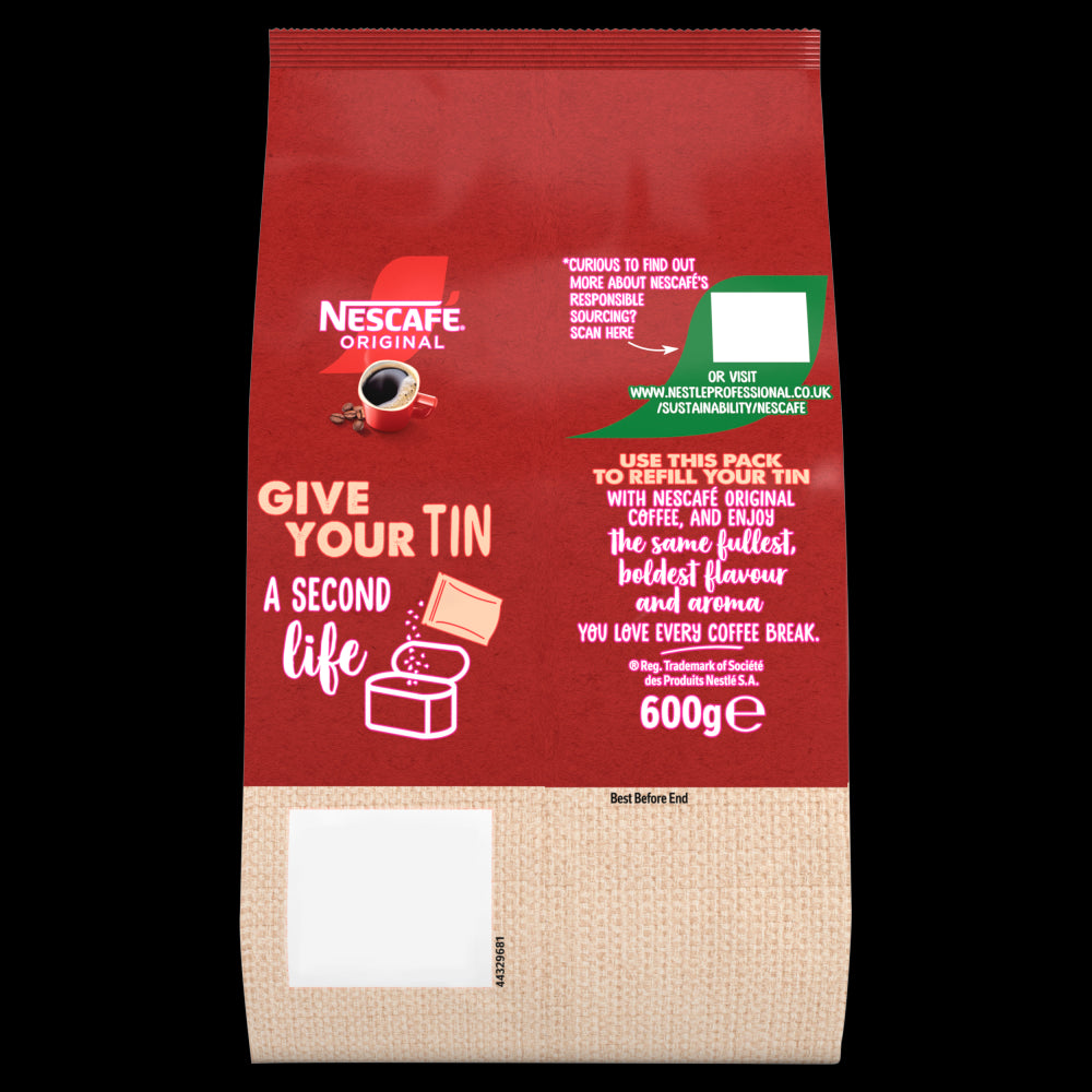 Nescafe Original Granules: 600g Refill Bag