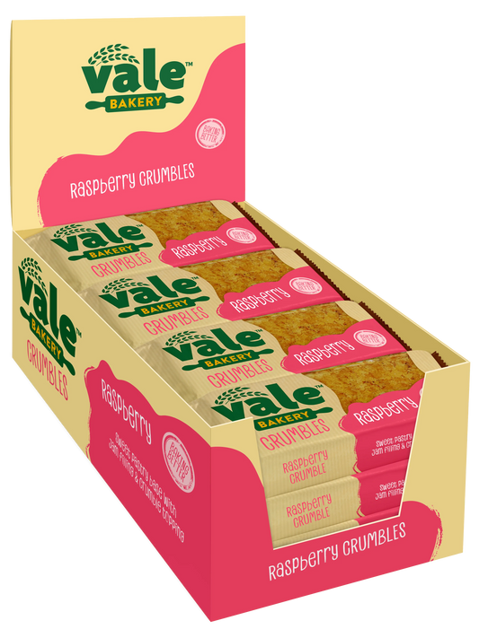 Devonvale Vale Bakery Raspberry Crumble Slice 80g (Box of 16)