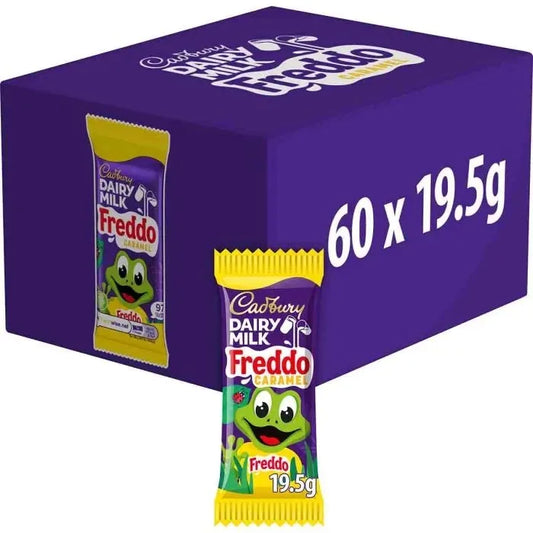 Cadbury Dairy Milk Caramel Freddo Chocolate Bars - 19.5g (Box of 60)