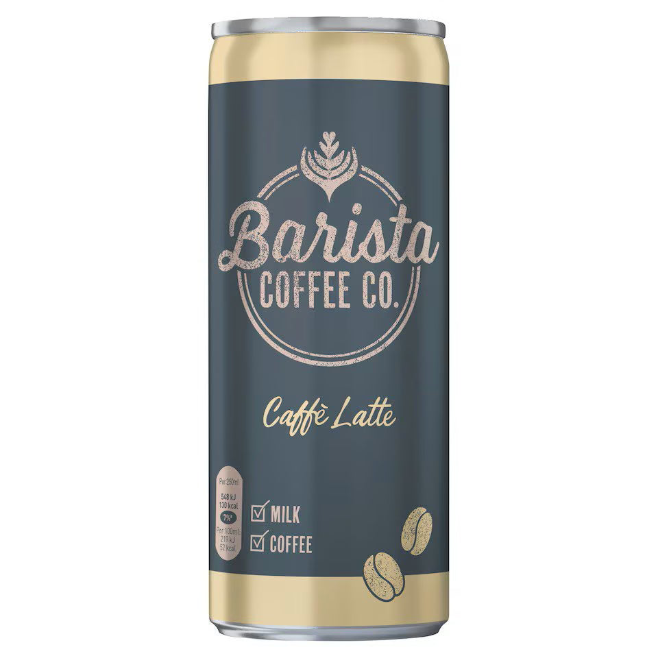 Barista Coffee Co Caffe Latte Can 250ml - Case of 12