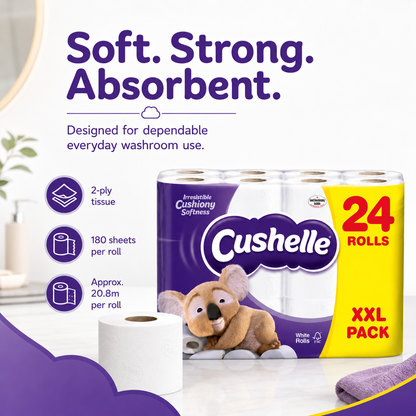 Cushelle Toilet Rolls – 24 Pack