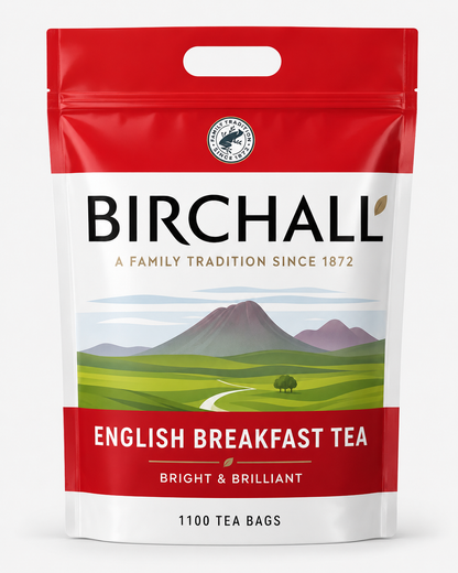Birchall English Breakfast One Cup Catering Tea Bags - Bulk Bag of 1100