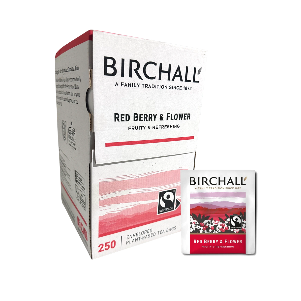 Birchall Tea - Red Berry & Flower - Individually Wrapped Envelope Tea Bags (Fairtrade) - (Box of 250)