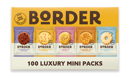 Border Biscuits Mini Packs - 5 Varieties Twin Pack (Box of 100)