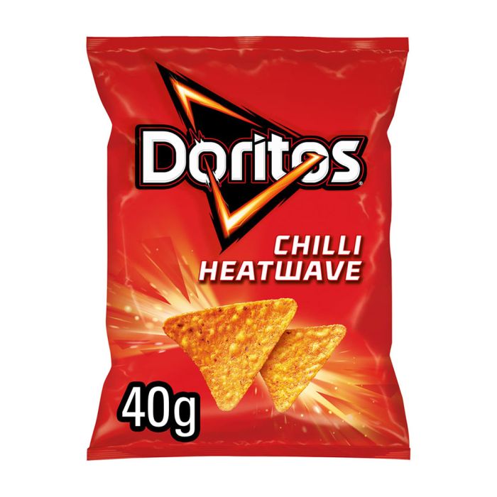 Doritos Chilli Heatwave Tortilla Chip Crisps - 40g (Box of 32)