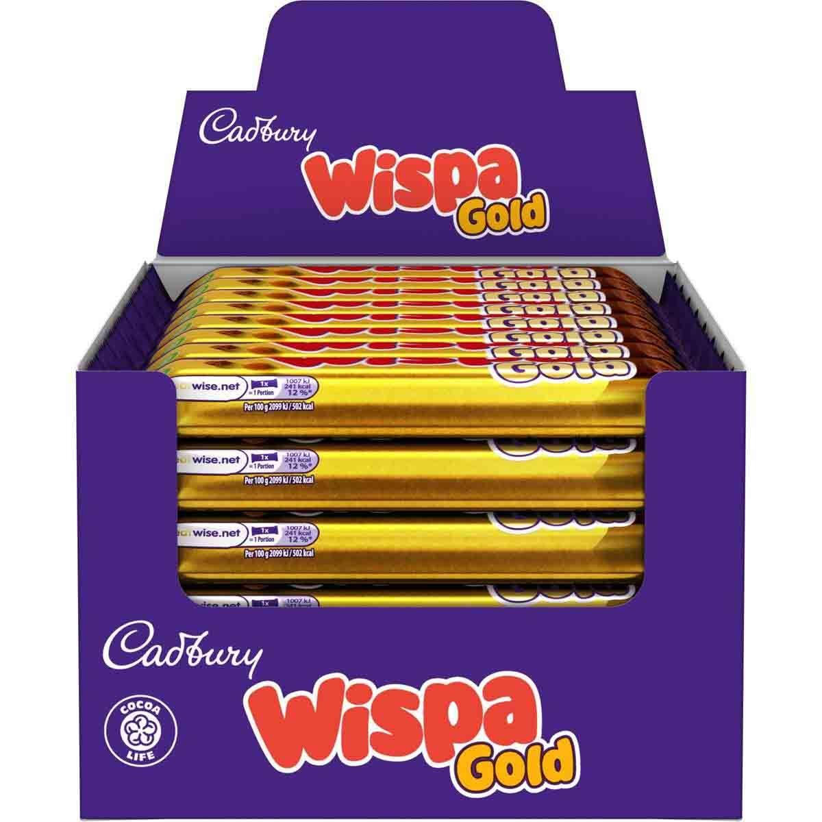 Cadbury Wispa Gold Caramel & Chocolate Bars - Box of 48 - Vending Superstore