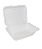 Edenware - Bagasse Clamshell Regular Meal Boxes - Takeaway Food Packaging - 7" x 5" - Pack of 125 - Vending Superstore