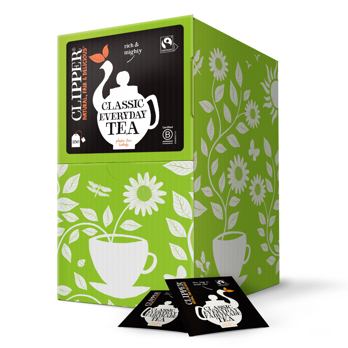 Clipper Tea: Fairtrade Everyday Envelope Tea Bags - Individually Wrapped - (Box of 250)