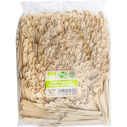 Wooden Chip Forks Biodegradable 8.5cm - Pack of 1000